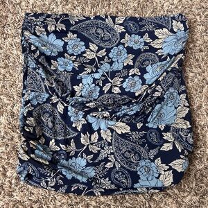 Free People Navy Blue Floral Paisley Tube Top